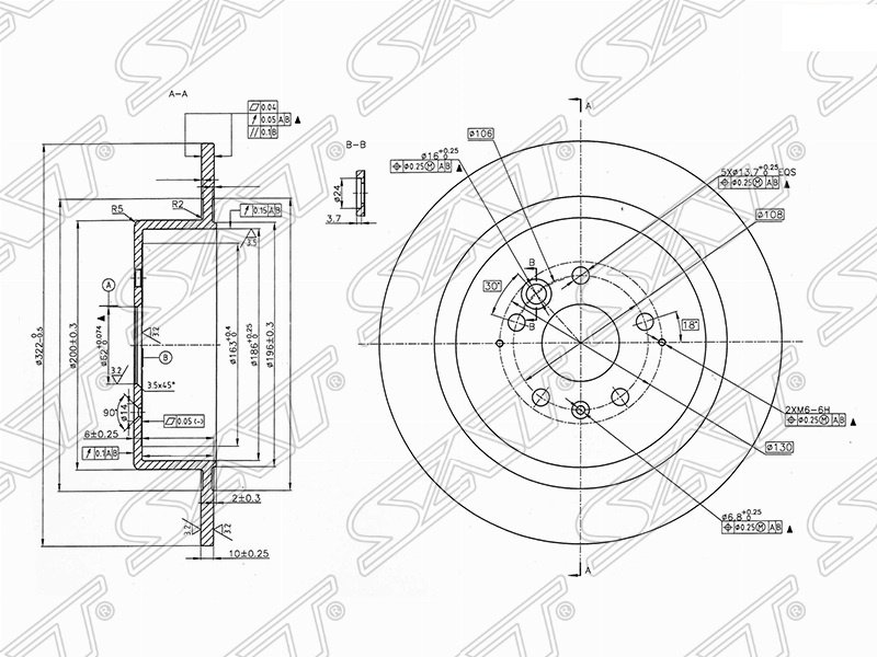 Диски SAT задние ST-25-0050 купить,14400