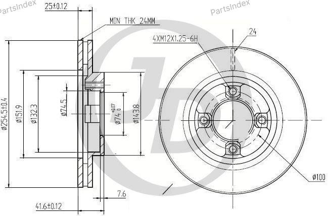 JD Диск Тормозной JBD0069 купить,13760