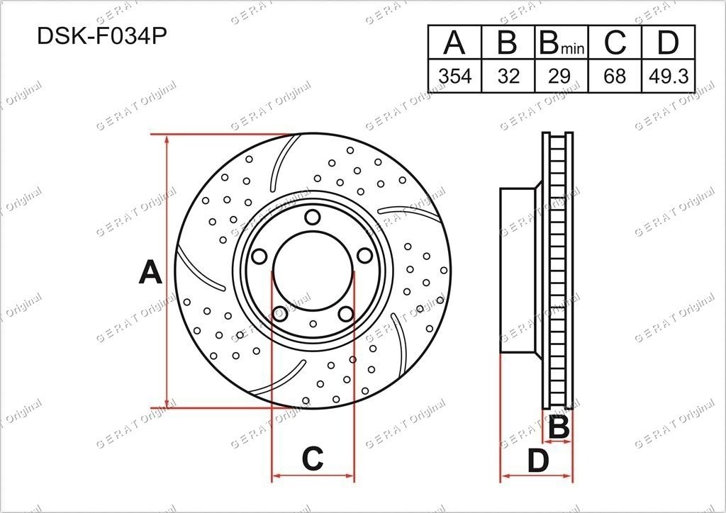 Диски Gerat передние DSK-F034 купить,100870
