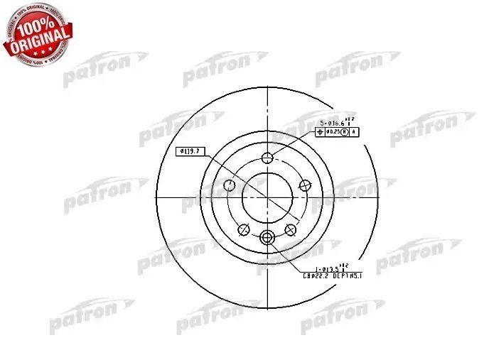 Диски PATRON передние PBD4309 купить,31800