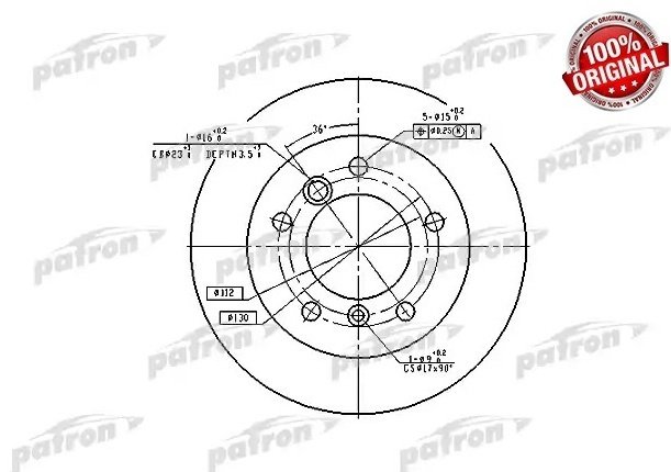 Диски PATRON задние PBD4088 купить,20360
