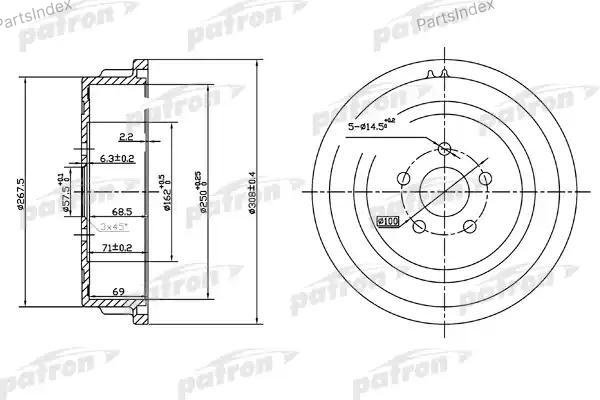 Диски PATRON задние PDR1479 купить,13200