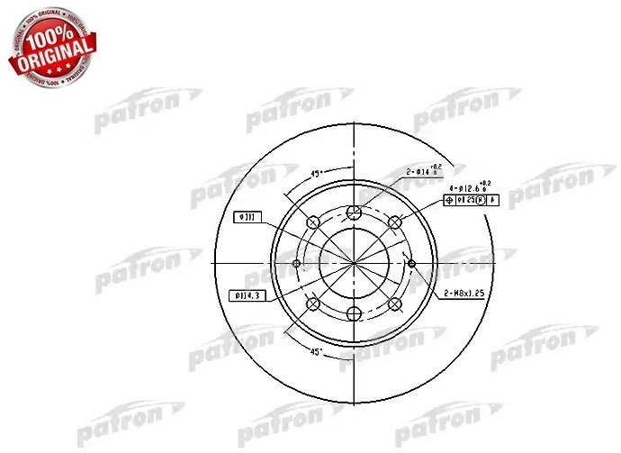 Диски PATRON передние PBD4345 купить,24150