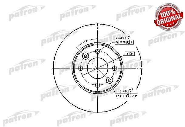 Диски PATRON передние PBD4364 купить,17800