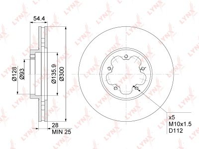 Диски LYNXauto передние BN-1028 купить,28940