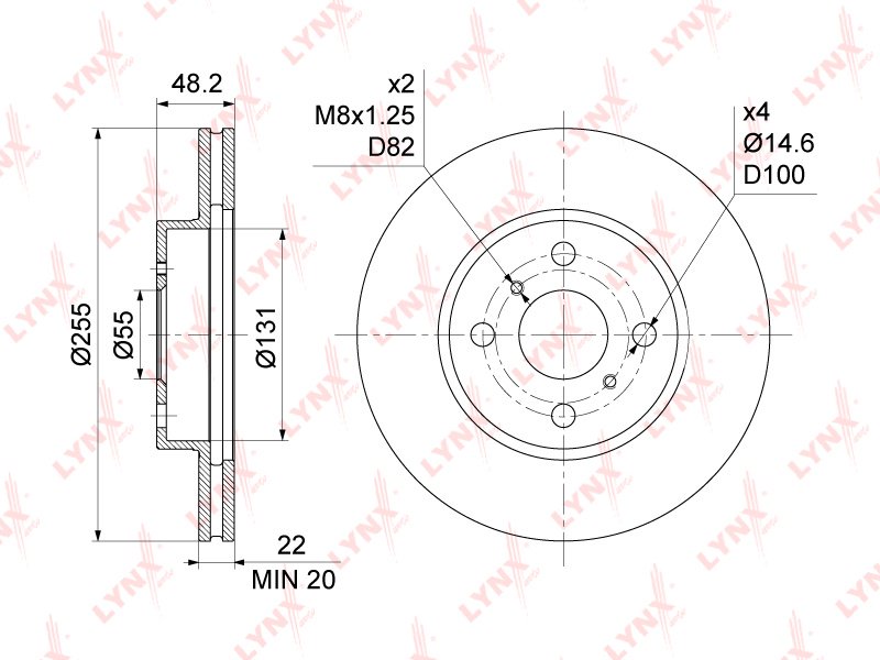 Диски LYNXauto передние BN1151 купить,33420