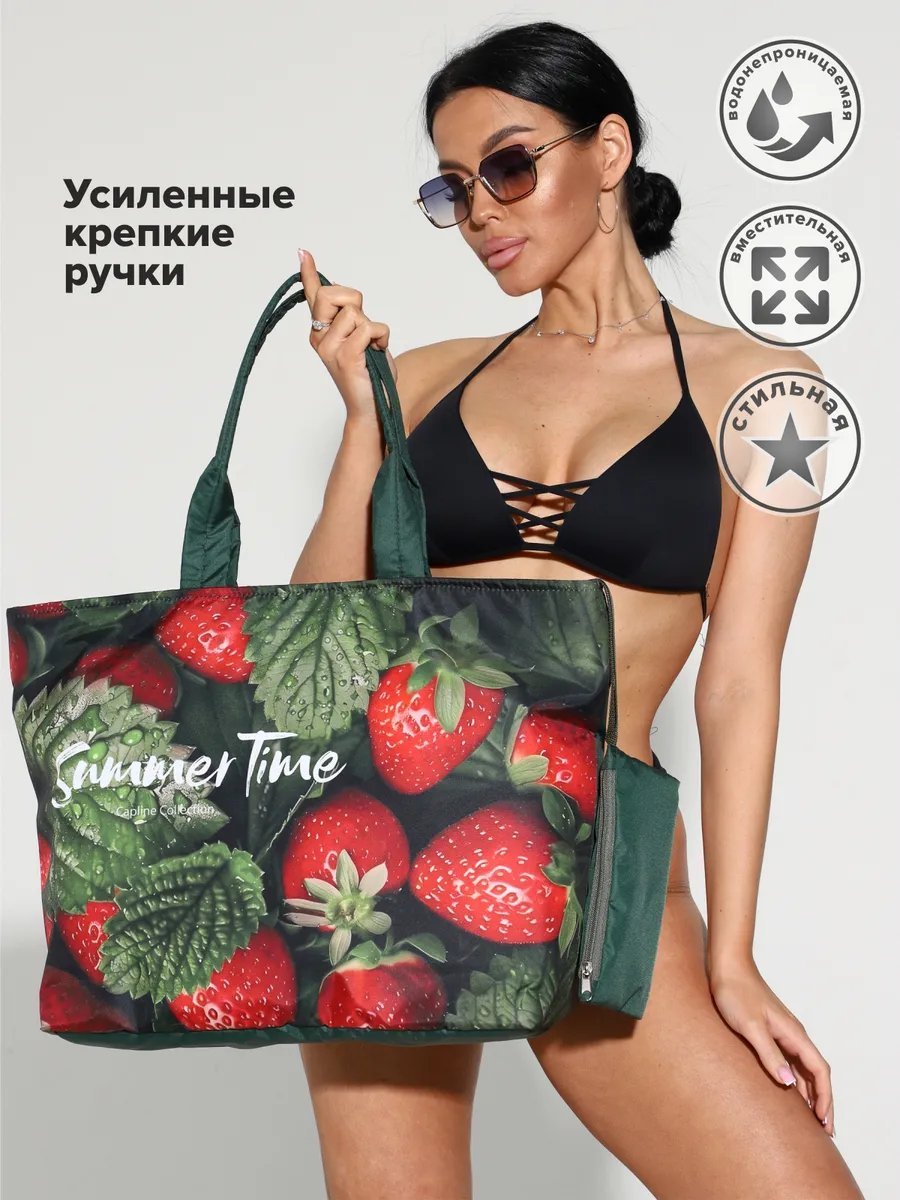 Сумка шоппер Capline плащевка красный купить,NaN