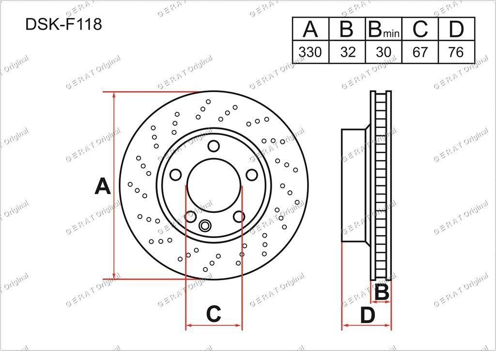 Диски Gerat передние DSK-F118 купить,59200