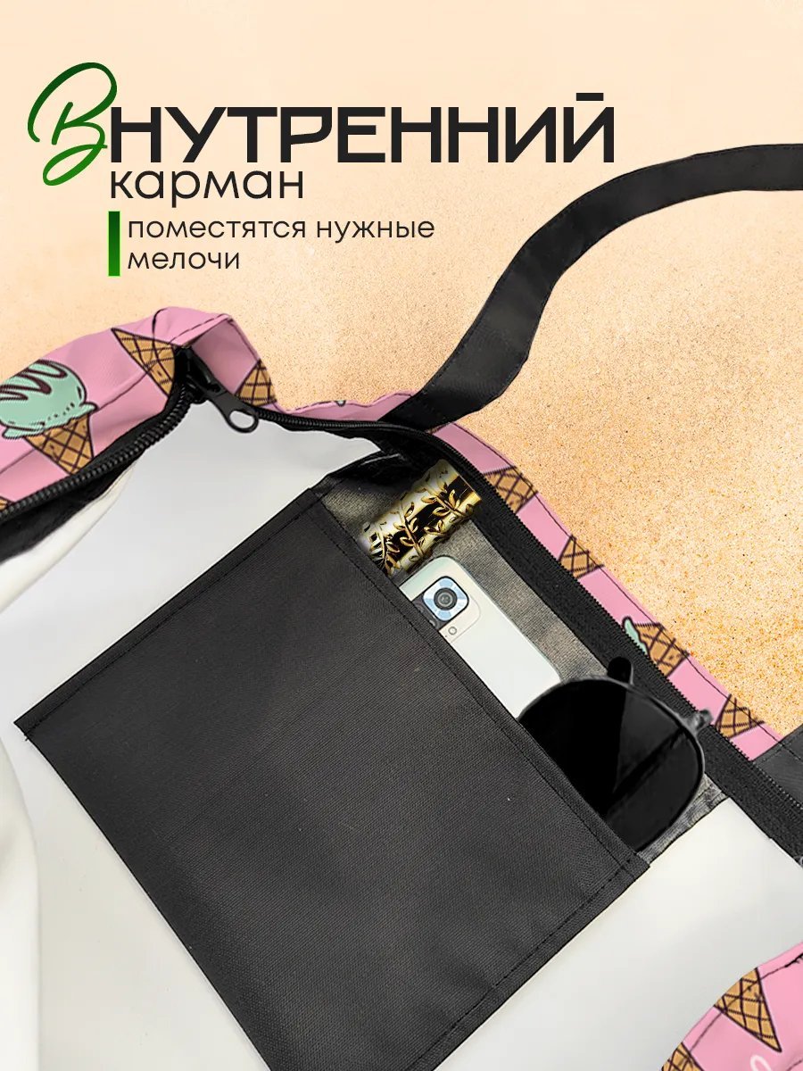 Сумка шоппер SoBag текстиль серый купить,NaN