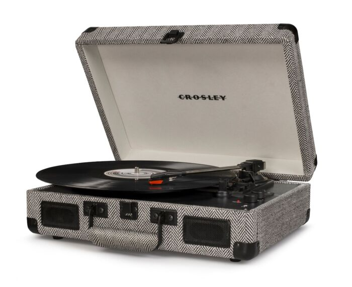 Виниловый проигрыватель Crosley Cruiser Deluxe Herringbone c Bluetooth CR8005D-HB купить,NaN