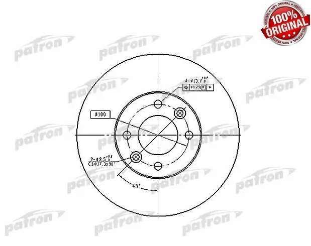 Диски PATRON передние PBD1032 купить,15130