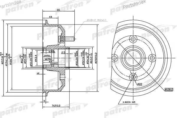 Диски PATRON задние PDR1059 купить,8297