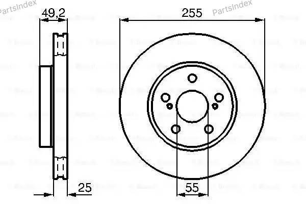 Диски Bosch передние 0 986 478 584 купить,20320