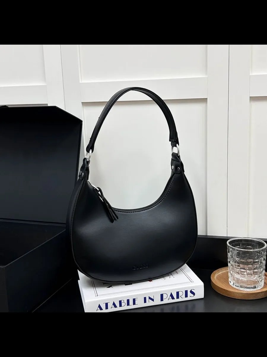 Сумка багет TRENDSHOP экокожа черный