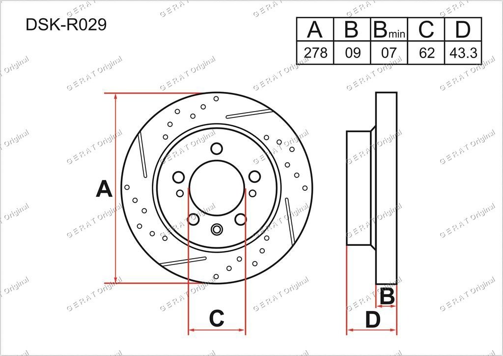Диски Gerat задние DSK-R029 купить,25390