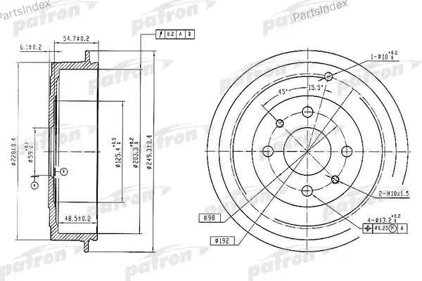 Диски PATRON задние PDR1225 купить,7784