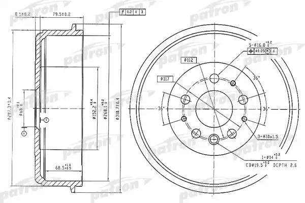 Диски PATRON задние PDR1210 купить,26850