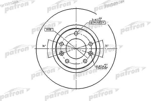 Диски PATRON передние PBD1225
