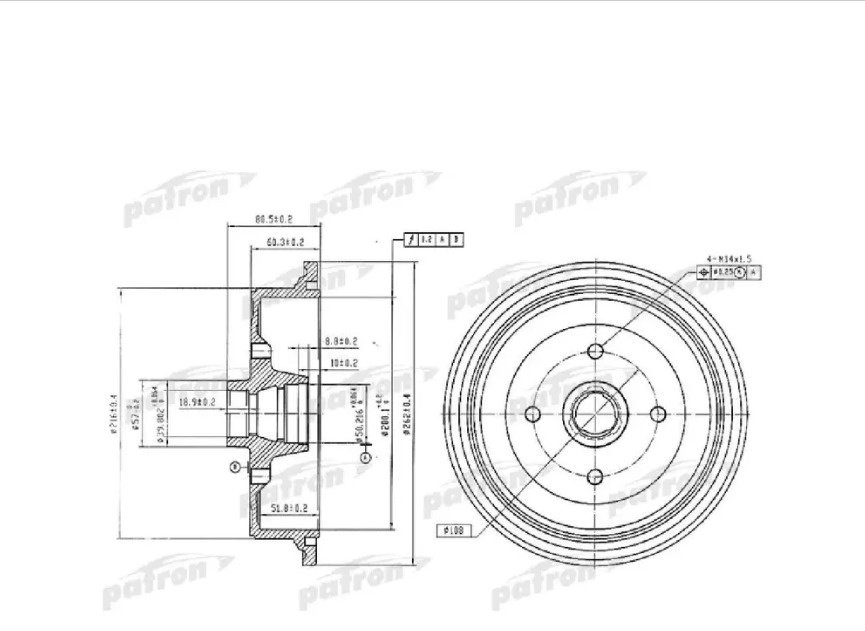 Диски PATRON задние PDR1198