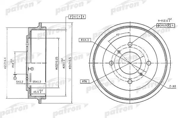 Диски PATRON задние PDR1256