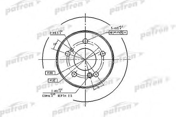 Диски PATRON передние PBD1431