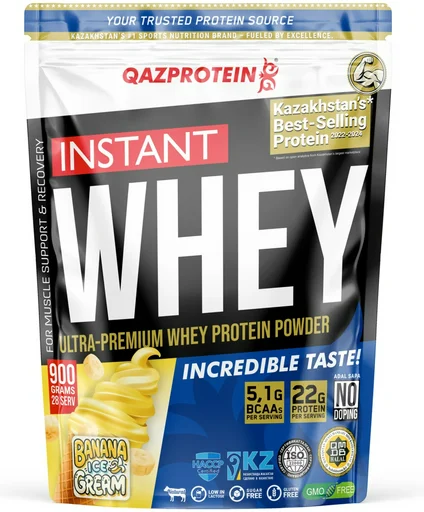 Протеин Qazprotein Instant Whey банан 900гр