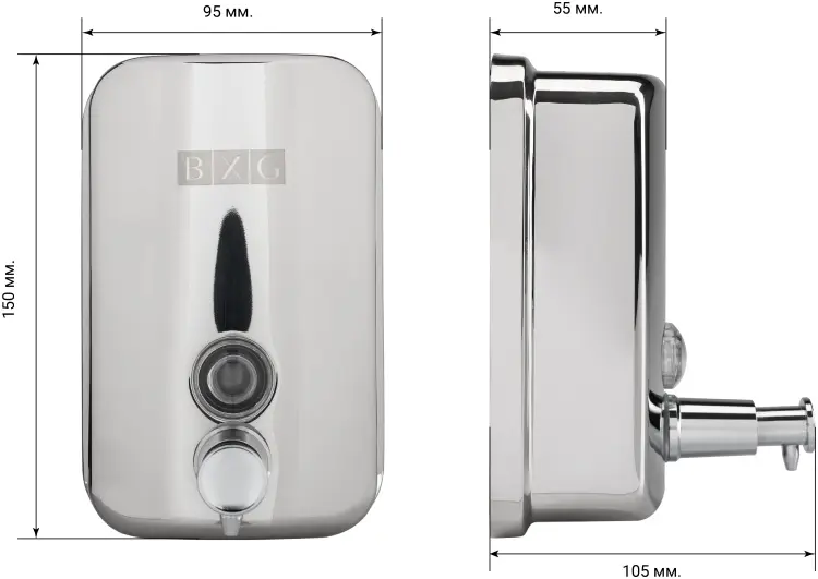 Дозатор для жидкого мыла BXG SD-H1-500