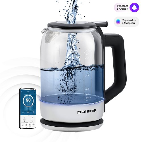 Электрочайник Polaris PWK 1720CGLD WIFI IQ Home 1.5 л белый