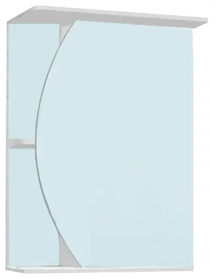 Шкаф зеркальный навесной KABINKA.KZ Луна 600, 60x23x70 см, белый купить,NaN