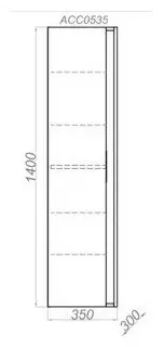 Aqwella Accent 35 см, 35x30x140 см, белый купить,NaN