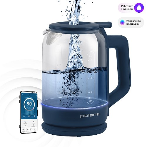 Электрочайник Polaris PWK 1720CGLD WIFI IQ Home 1.5 л синий
