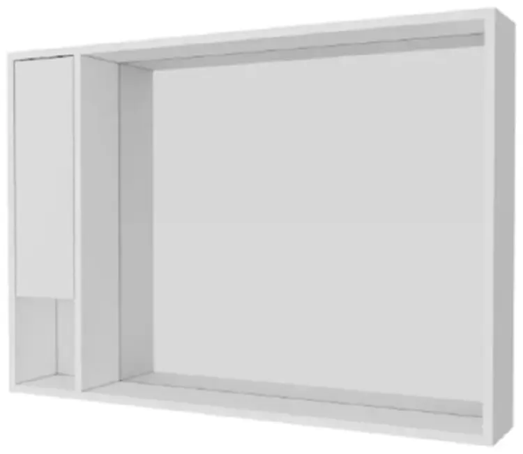 Шкаф зеркальный навесной KABINKA.KZ Далия, 100x17.5x70 см, белый