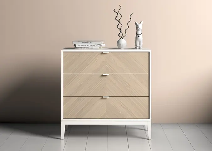 Комод Ellipse Fjord, 91x49x90.4 см, белый