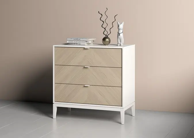 Комод Ellipse Fjord, 91x49x90.4 см, белый