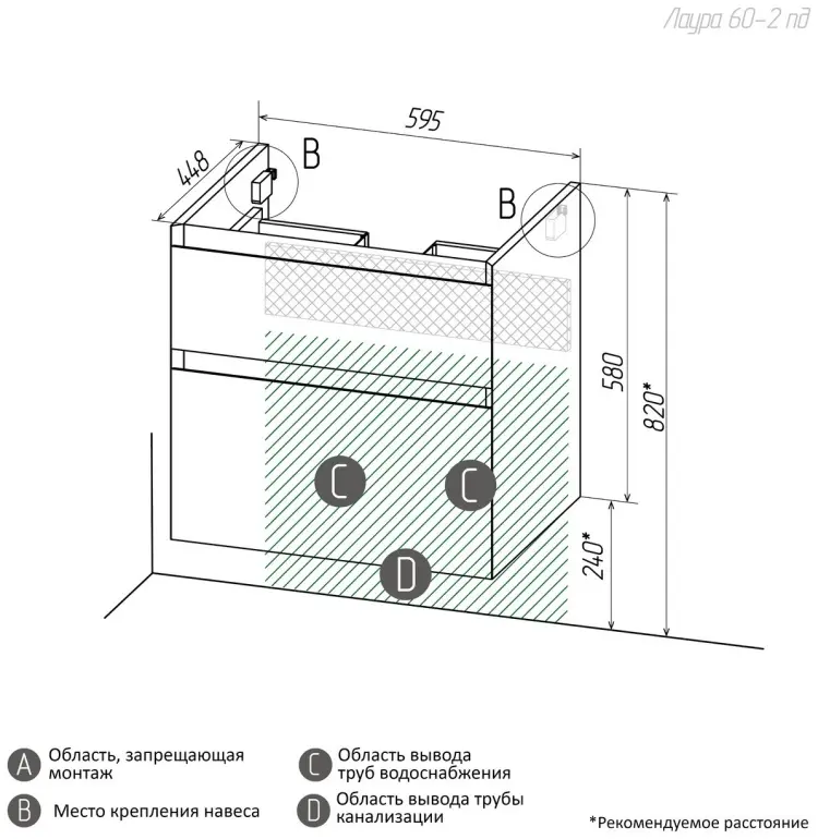 Тумба с раковиной KABINKA.KZ МЕРКАДО-60, 59.5x81.8x44.8 см, белый - ForteMarket Тумба с раковиной KABINKA.KZ МЕРКАДО-60, 59.5x81.8x44.8 см, белый купить,NaN