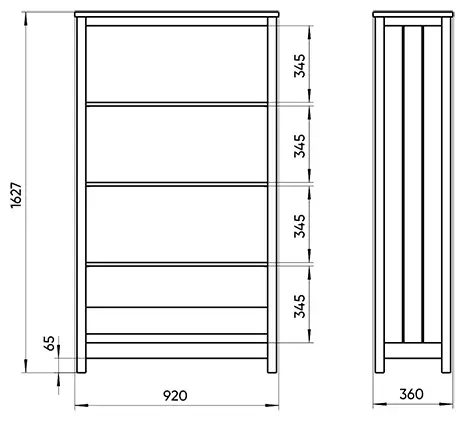Стеллаж напольный Ellipse Wood, 92x36x162.7 см, серый купить,697992