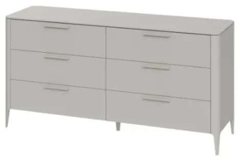 Комод Ellipse Type, 170x51x85 см, серый, бежевый