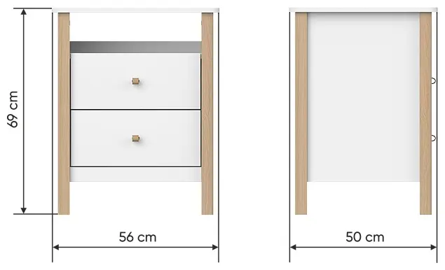 Тумба Ellipse Classic, 56x69x50 см, бежевый