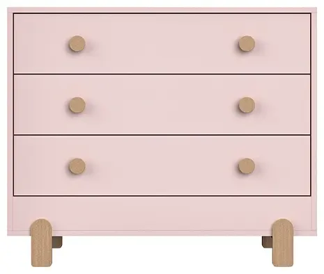 Комод Ellipse Ice-cream, 97x49.6x81.3 см, розовый