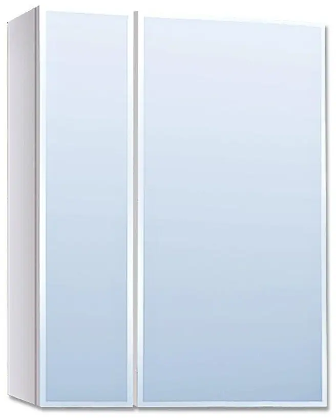 Шкаф зеркальный навесной Vako Профиль, 60x13x70 см, белый купить,NaN