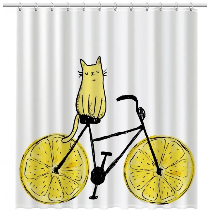 Штора FIXSEN Cat FX-2515 180x200 белый, полиэстер