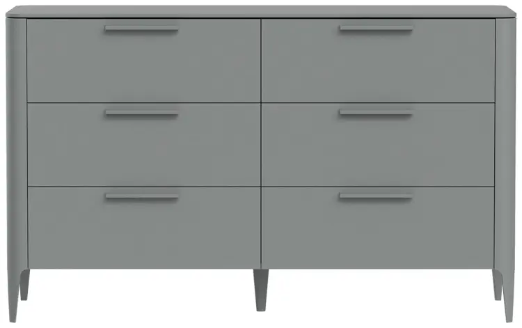 Комод Ellipse Type, 140x51x85 см, серый