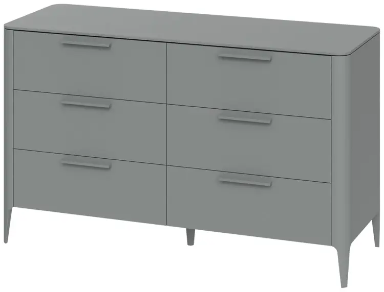 Комод Ellipse Type, 140x51x85 см, серый