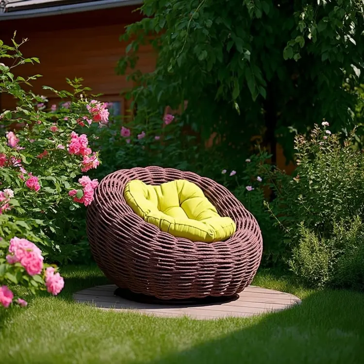 Кресло DeckWood Nest бежевый купить,NaN