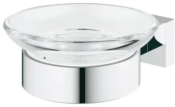 Grohe мыльница Essentials Сube 40754001 1 шт, металл, стекло