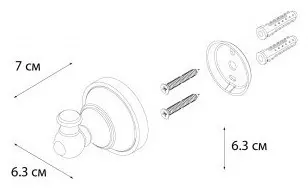 FIXSEN крючок FX-78505G 1 шт, металл