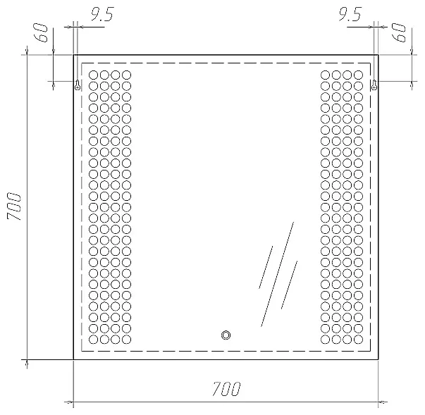 Зеркало настенное Домино 70x70 см купить,37600