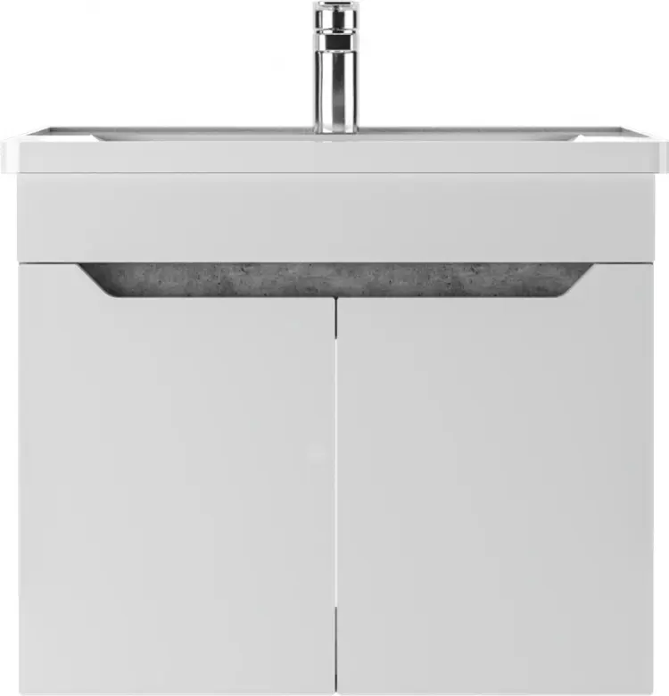 Тумба с раковиной KABINKA.KZ Адай, 57x47x46.6 см, серый