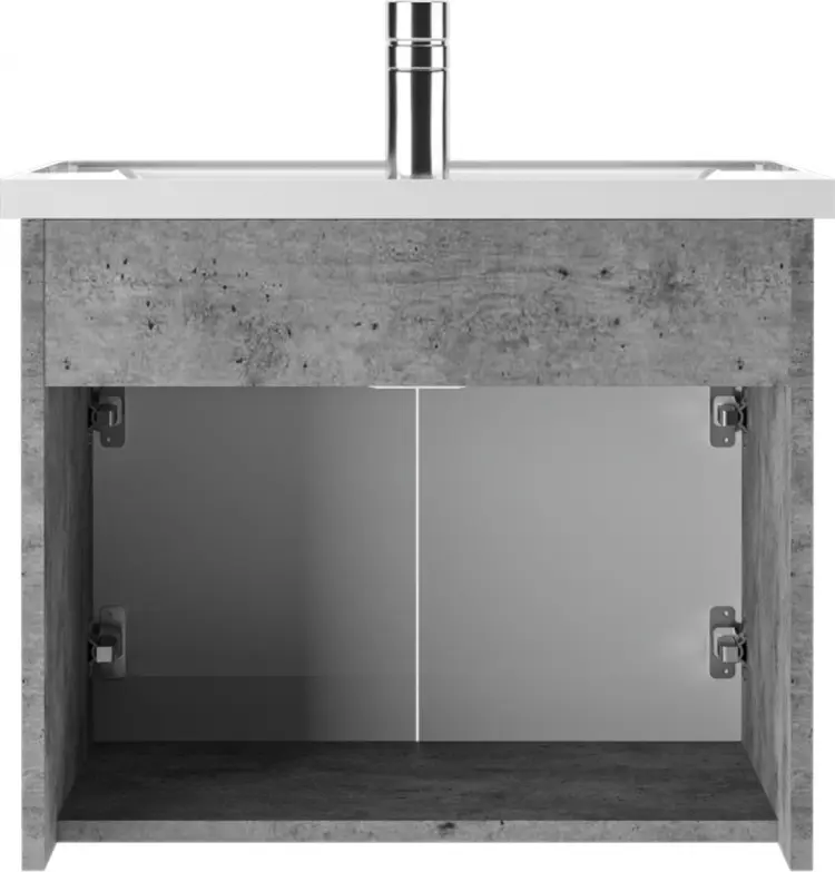 Тумба с раковиной KABINKA.KZ Адай, 57x47x46.6 см, серый