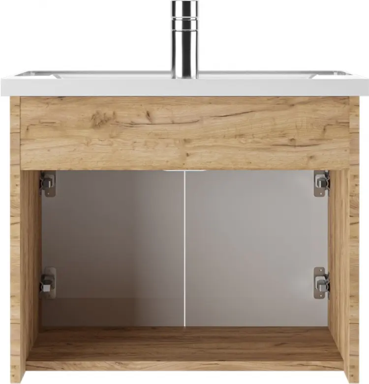 Тумба с раковиной KABINKA.KZ Адай, 57x47x46.6 см, белый, коричневый купить,NaN